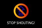 STOP SHOUTING logo